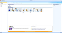Pantalla de inicio de Microsoft Access.