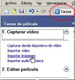 Menú de importar archivos de imagen.