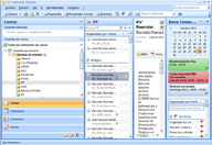 Pantalla inicial de Microsoft Outlook 2007.