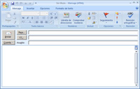 Pantalla mostrando las partes de un correo.