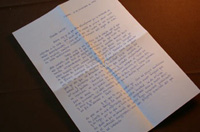 Carta para leer.