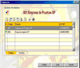 Imagen de ventana de empresas.