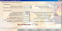 Imagen vemos el cálculo del tipo de retención de IRPF.