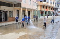 Foto de limpieza de calles de un municipio.