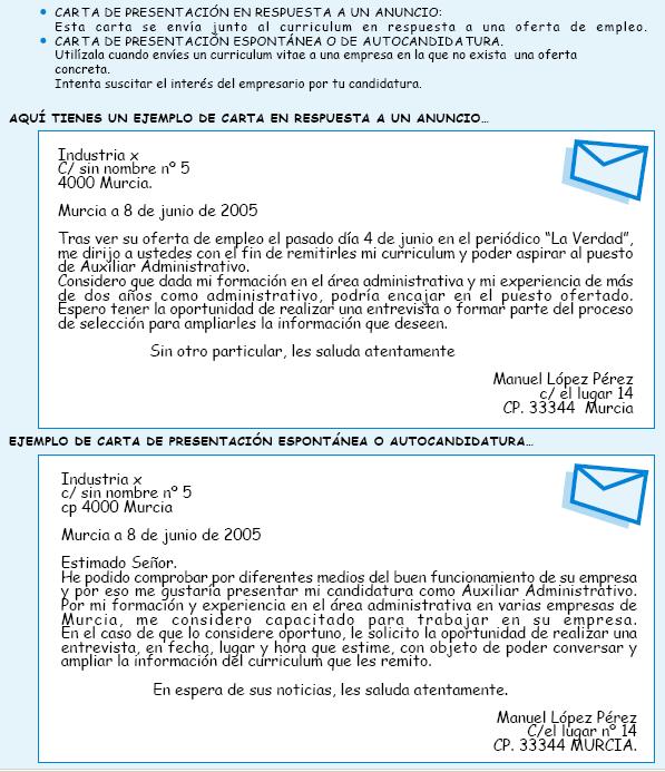 autocandidatura email