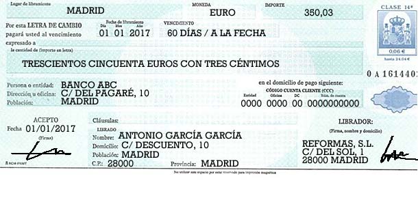 LETRA DE CAMBIO