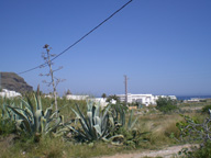 En la imagen se muestran un paisaje de un terreno rústico y de fondo se ve una construcción.