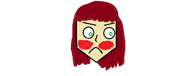 Imagen con dibujo de la cara de una muchacha con expresión de enfadada.