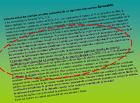 Imagen que muestra el contenido de un informe.