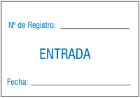 Ejemplo de sello de registro de entrada.