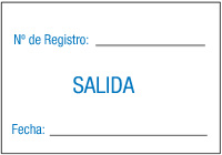 Ejemplo de sello de registro de salida.