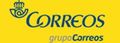 Logotipo de Correos se puede leer la palabra correos sobre fondo amarillo.
