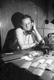 Foto de teleoperadora hablando.