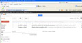 Captura de pantalla de la cuenta creada en gmail, donde aparece en la derecha las carpetas de correos enviados, recibidos, etc y en el centro la bandeja de entrada.