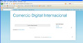 Captura de pantalla de Blogger de google  que muestra la apariencia de nuestro blog con el título “Comercio Digital Internacional”.