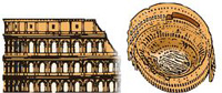 Coliseo. Ilustración del coliseo de Roma.