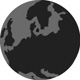 Bola de la tierra en negro y gris.