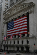 Fachada de la sede de la Bolsa en Nueva York.