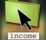 La palabra “income”, que significa adelante.