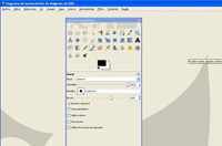 Captura de pantalla de la aplicación Gimp.