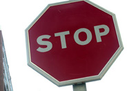 Stop. Señal de parar.