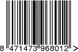 Ejemplo de código de barras EAN 13.