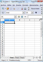 Captura de pantalla de la hoja de cálculo de OpenOffice.
