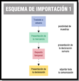 Primeras fases del proceso de importación.  Comienza con el traslado de mercancías a aduana dónde al presentar la mercancía (pudiendo las autoridades tomar muestras) se presentará la declaración sumaria y la mercancía queda amparada por depósito temporal hasta la presentación de la declaración a la que se adjuntará toda la documentación.