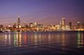 Vista de Chicago desde el lago Ontario.