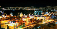 Vista general de las instalaciones aduaneras en el puerto de Valparaíso (Chile).