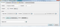 Pantallazo de una aplicación  informática en que se presentan diversos botones que permiten modificar datos en la barra de resultados.Existen botones de color, de progreso, de fecha, de nombre.