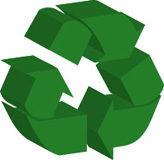 Imagen 3D de reciclaje.