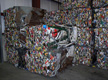 Balas de acero para reciclado.