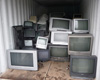 Contenedor de televisores y monitores.