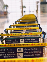 Shall I push the trolley for you? Carritos de aeropuerto.