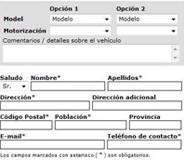 Un formulario con diferentes casillas donde se piden datos como el nombre, dirección, teléfono,...