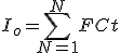 I sub cero es igual al sumatorio desde 1 hasta N de FCt.