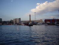 Vista del puerto de Barcelona.