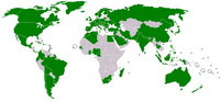 Se ve un un mapa en los países donde se utilizan los incoterms para el comercio internacional.