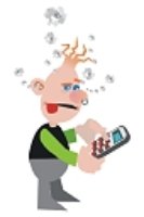 Hombre agobiado calculando su nómina. Ilustración que muestra a un hombre agobiado, que está usando una calculadora para comprobar si su nómina es correcta.