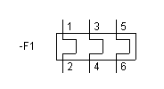 Esquema de relé térmico.