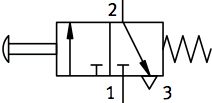 Símbolo de válvula 3/2.