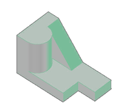 Representación en perspectiva de una figura dados su planta, alzado y perfil.