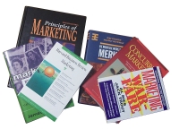 Ilustración de libros y revistas cuya temática es el marketing.