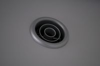 Rejilla difusora de aire. Imagen de rejilla difusora de aire instalada en el techo.