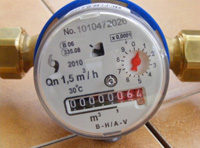 Imagen de contador de agua comercial.