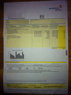 Imagen de factura de suministro de energía eléctrica de vivienda.