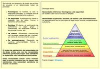 Se trata de una jerarquía, de modo que actúan de acuerdo a un determinado orden de prioridad: Fisiológicas, seguridad, estima y autorealización. 