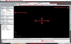 Imagen del interfaz de usuario de nanoCAD