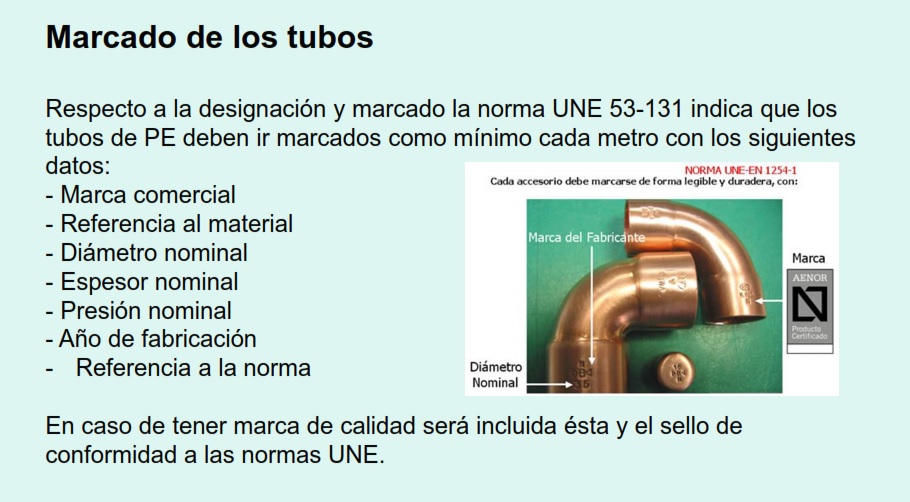 Marcado de tubería